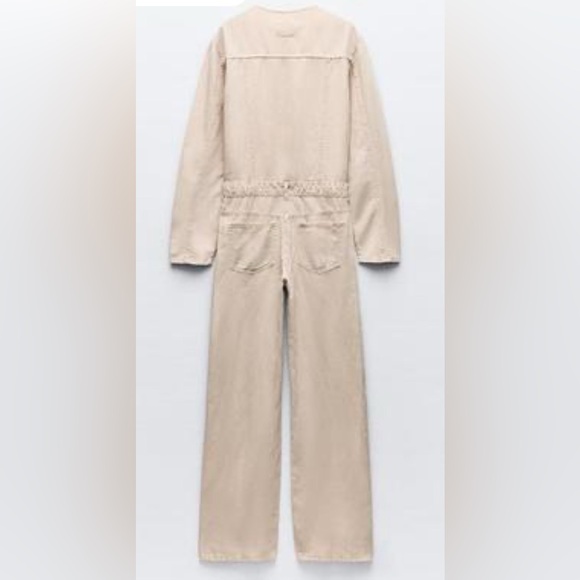 Nwt- zara- linen blend jumpsuit-XS - Picture 2 of 6
